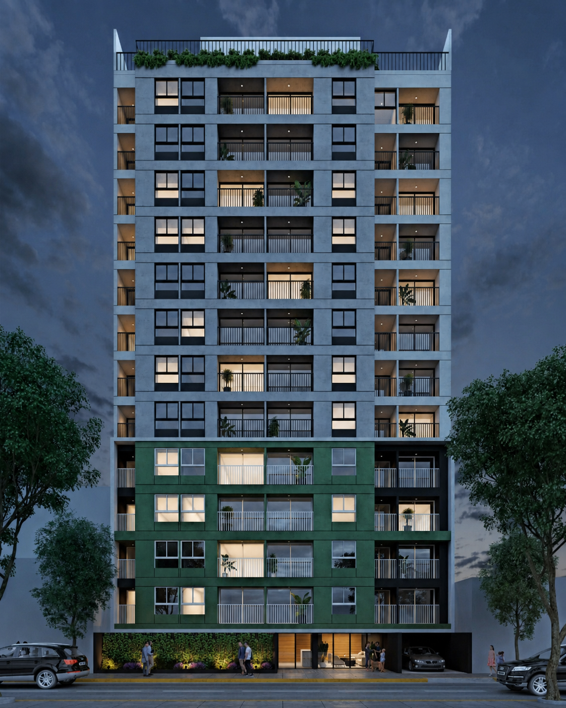 Fachada del Condominio Armonía, proyecto residencial de PRADO en Breña