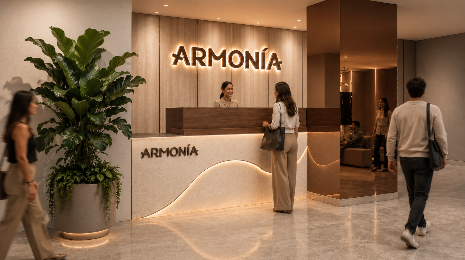 Identidad institucional de PRADO Inmobiliaria - Lobby